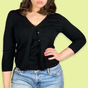 Vintage Sigrid Olsen Sport Beaded 2-Piece Sweater Set